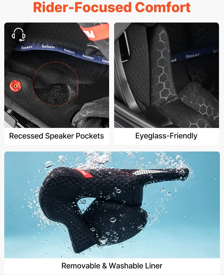 VEVOR Modulinis motociklo šalmas, atverčiamas, XL