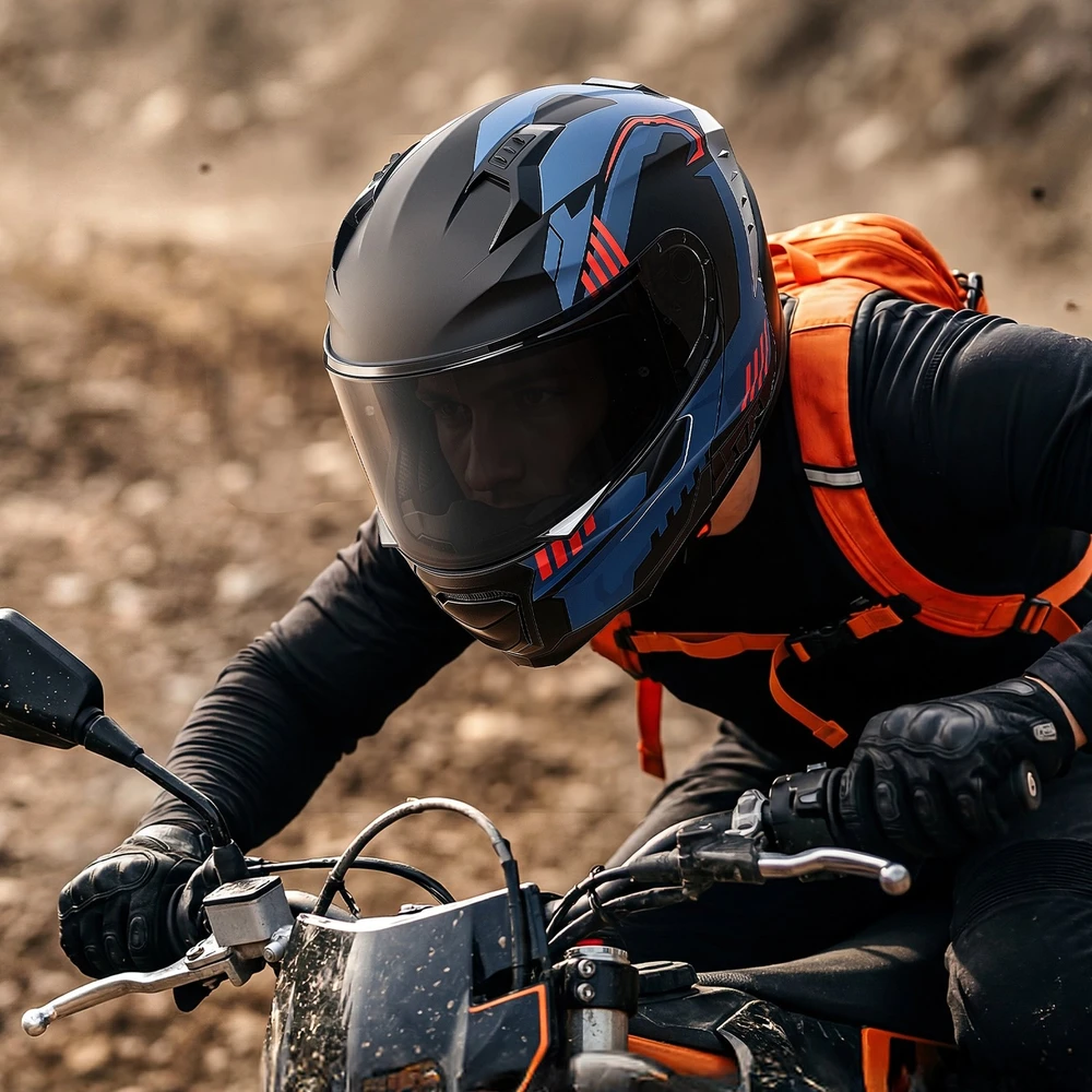 VEVOR Modulinis motociklo šalmas, atverčiamas, XL
