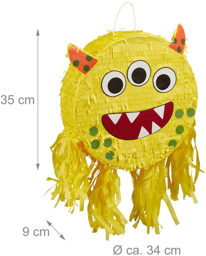 Relaxdays Monstro pinjatos rinkinys su lazda ir kauke