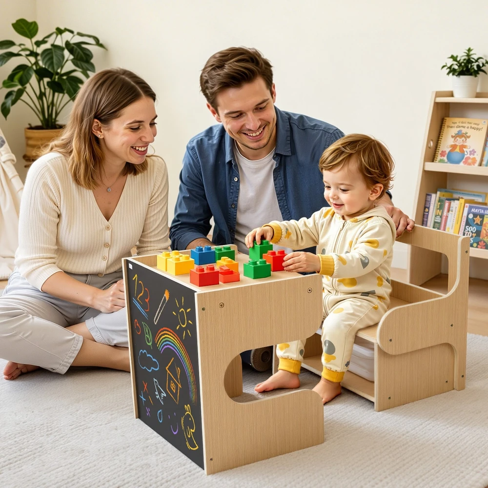 VEVOR Montessori nujunkymo stalo ir kėdės komplektas
