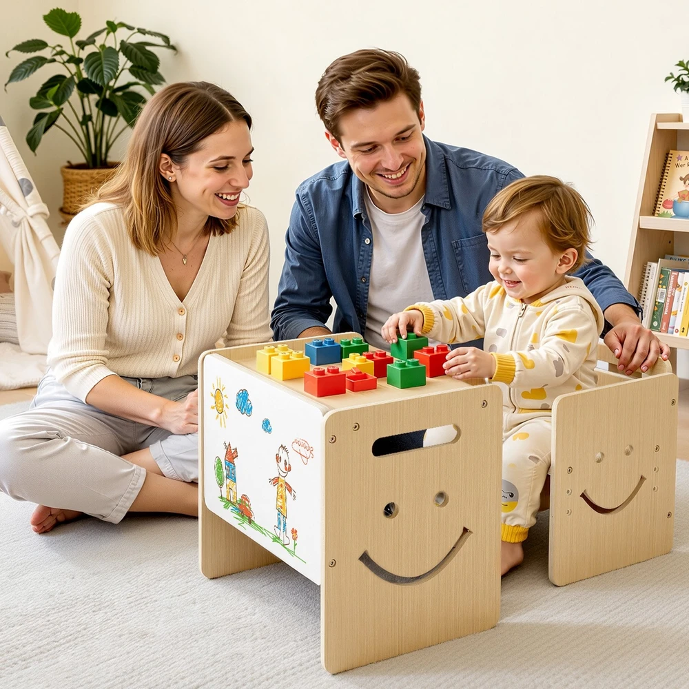 VEVOR Montessori nujunkymo stalo ir kėdės rinkinys