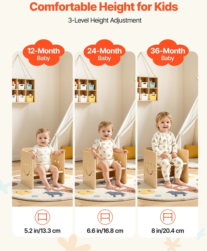VEVOR Montessori nujunkymo stalo ir kėdės rinkinys