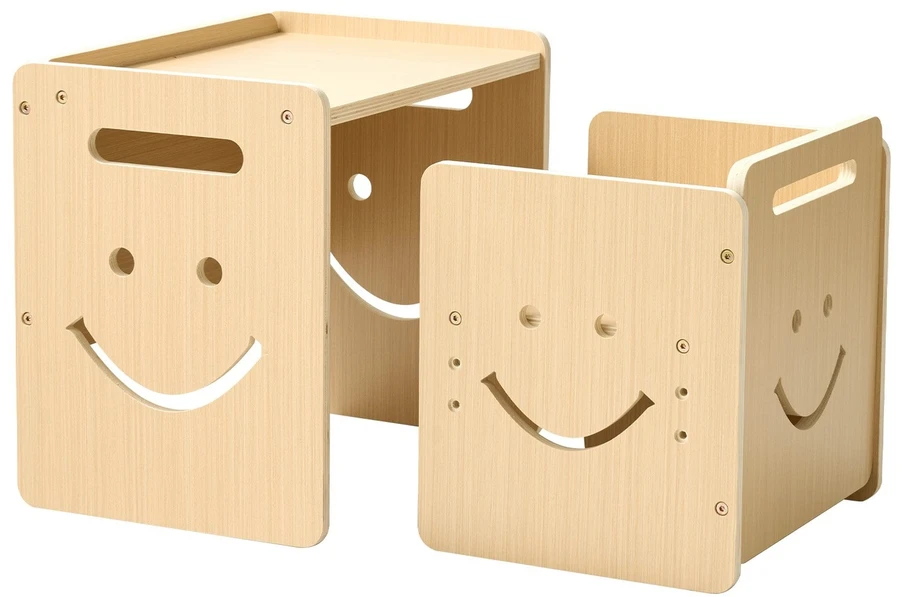 VEVOR Montessori nujunkymo stalo ir kėdės rinkinys