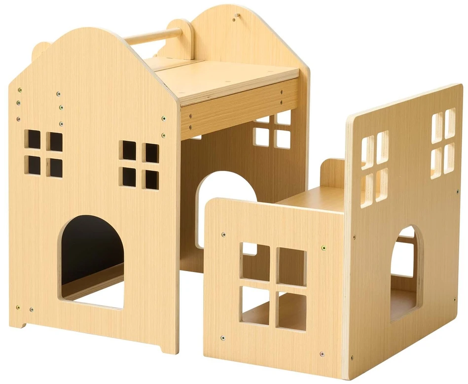VEVOR Montessori vaikiškas stalo ir kėdės rinkinys 3in1