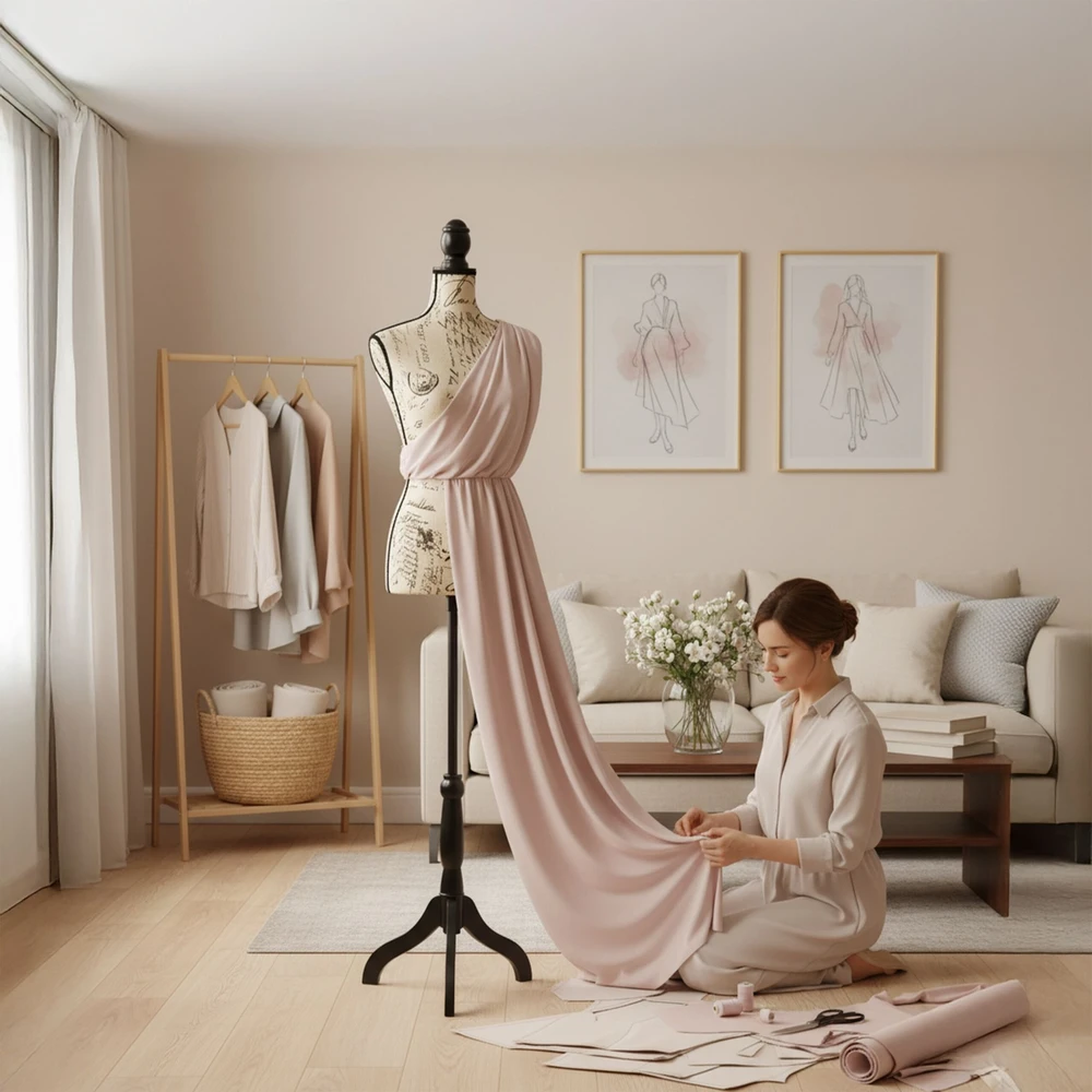 Relaxdays Moteriškas siuvimo manekenas 36/38 su raidžių raštu