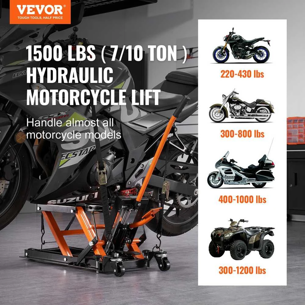 VEVOR Motociklų hidraulinis domkratas 700 kg