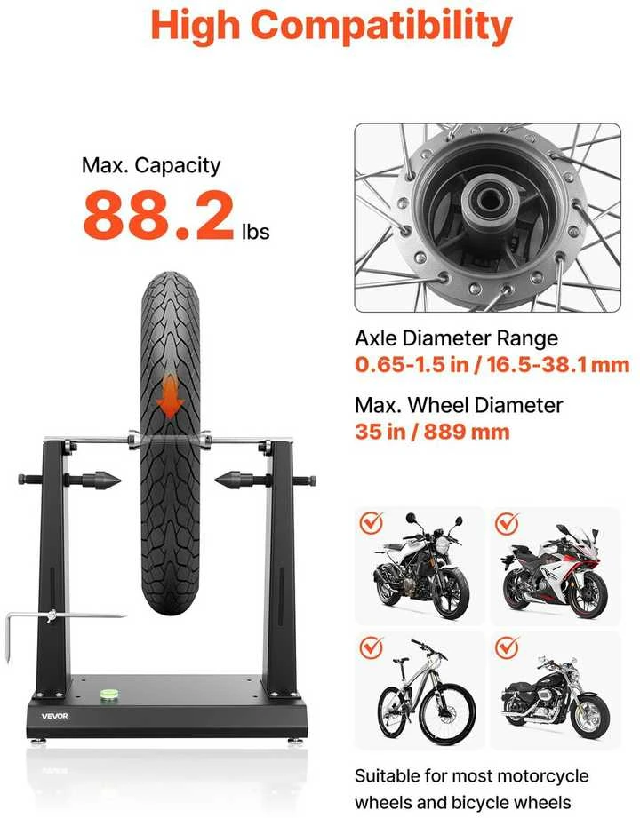 VEVOR Motociklų rato balansavimo stovas 40 kg