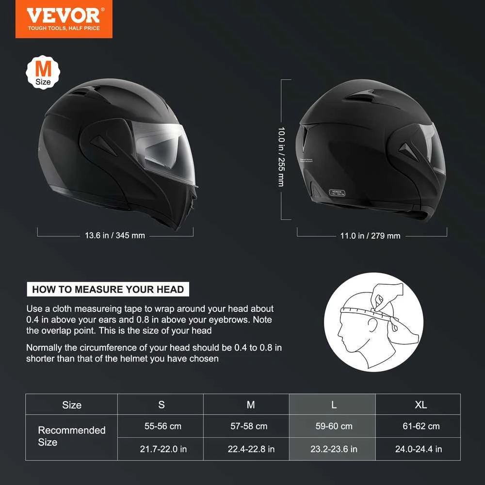 VEVOR Motokroso šalmas su Bluetooth lizdu