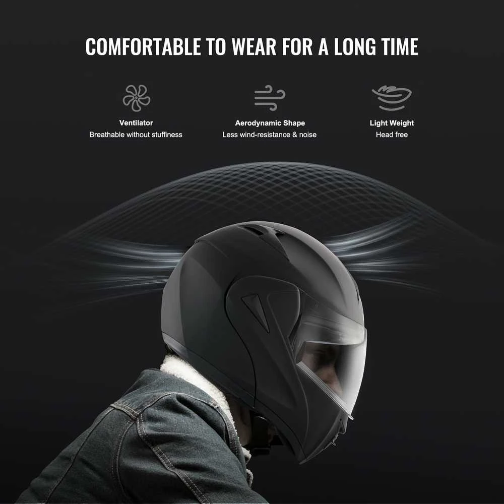 VEVOR Motokroso šalmas su Bluetooth lizdu