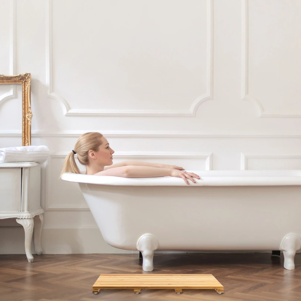 Relaxdays Natūralus bambukinis vonios kilimėlis
