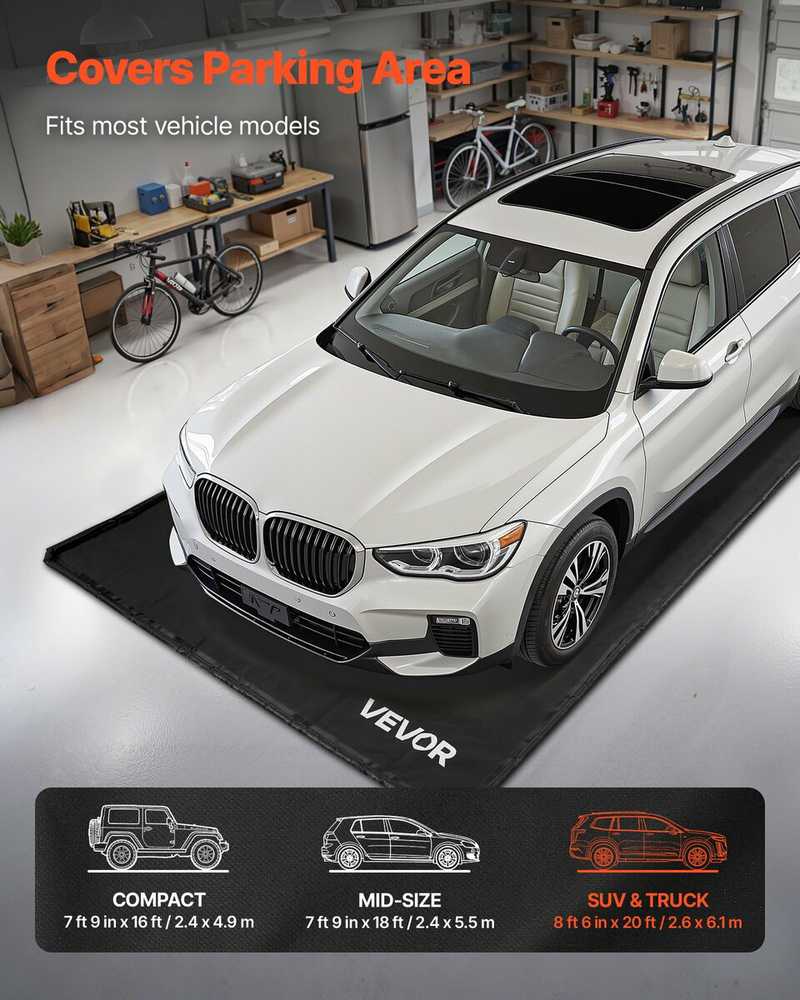 Vevor Nepraleidžiantis kilimėlis automobiliams 2.6 x 6.1 m