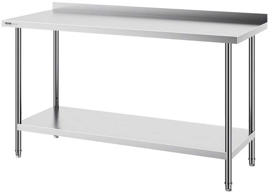 VEVOR Nerūdijančio plieno darbastalis virtuvei 61x152cm