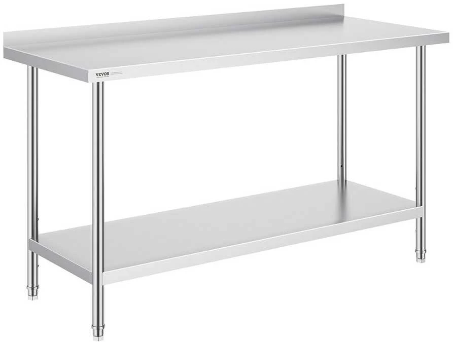 VEVOR Nerūdijančio plieno darbastalis virtuvei 61x152cm