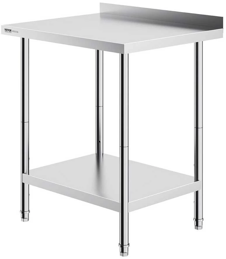 VEVOR Nerūdijančio plieno darbastalis virtuvėje 61x76 cm