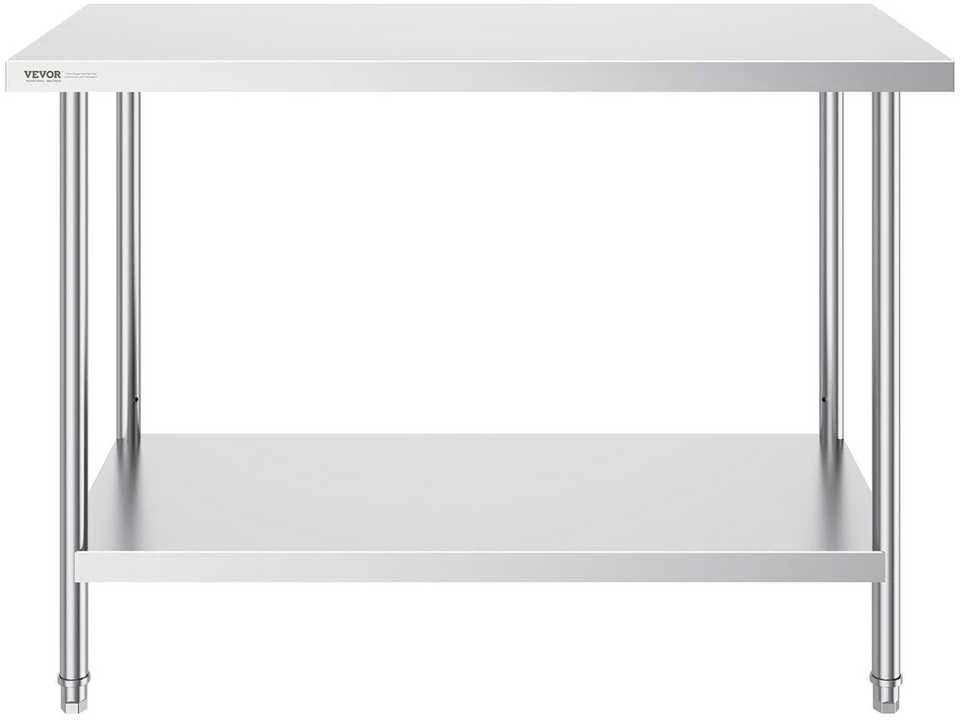 VEVOR Nerūdijančio plieno darbo stalas 61x121x86 cm