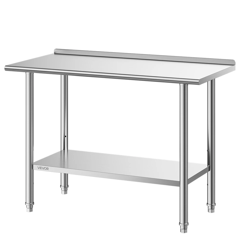 VEVOR Nerūdijančio plieno darbo stalas 61x122 cm