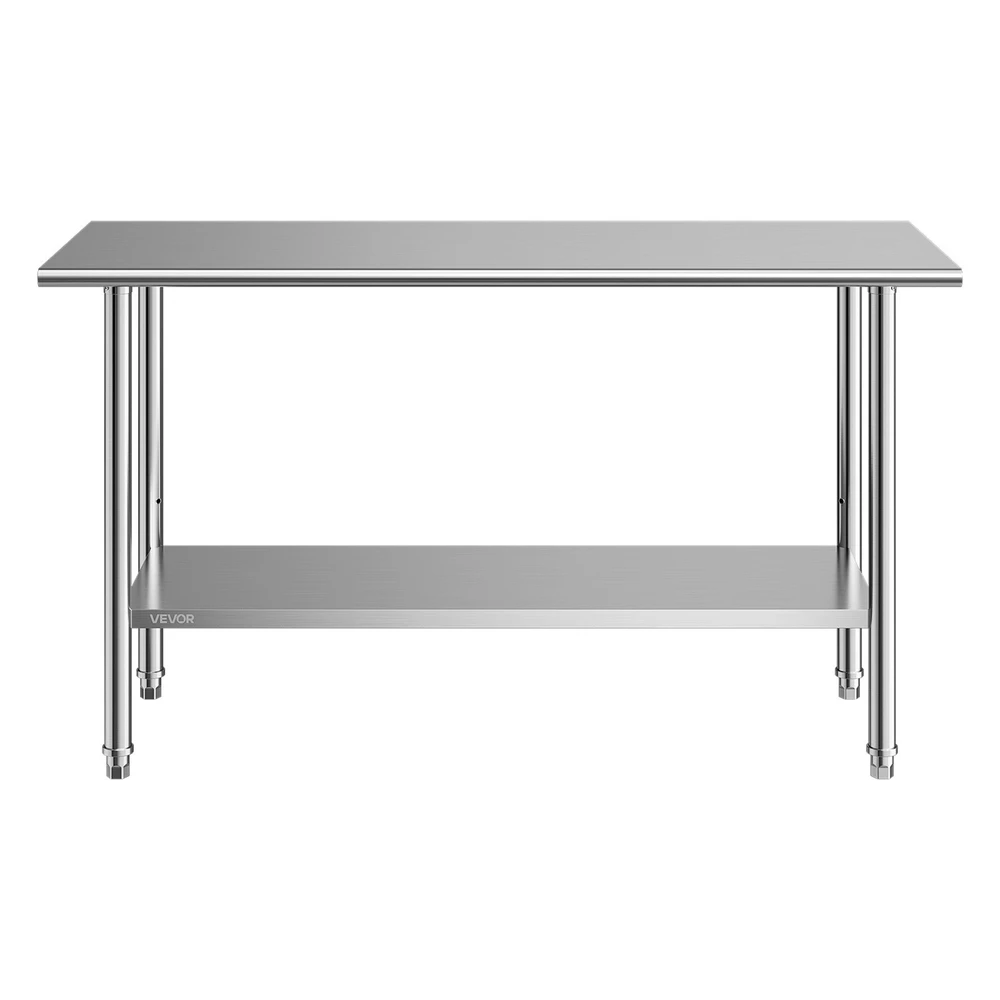 VEVOR Nerūdijančio plieno darbo stalas 61x152 cm