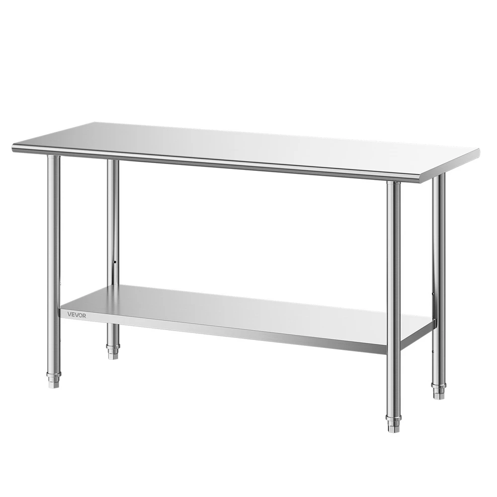 VEVOR Nerūdijančio plieno darbo stalas 61x152 cm