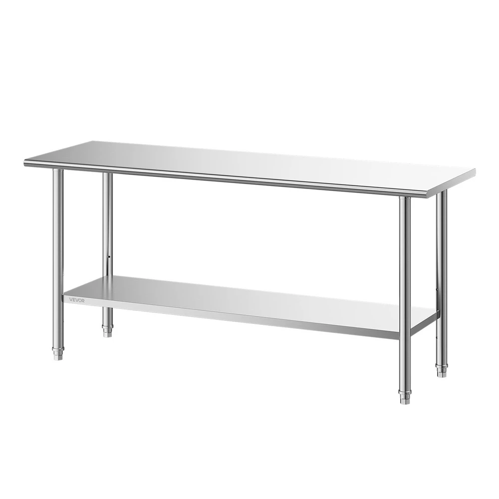 VEVOR Nerūdijančio plieno darbo stalas 61x183 cm