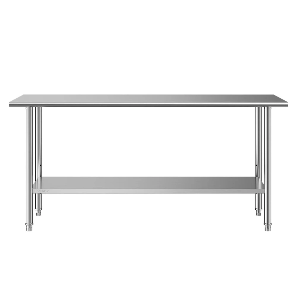 VEVOR Nerūdijančio plieno darbo stalas 61x183 cm