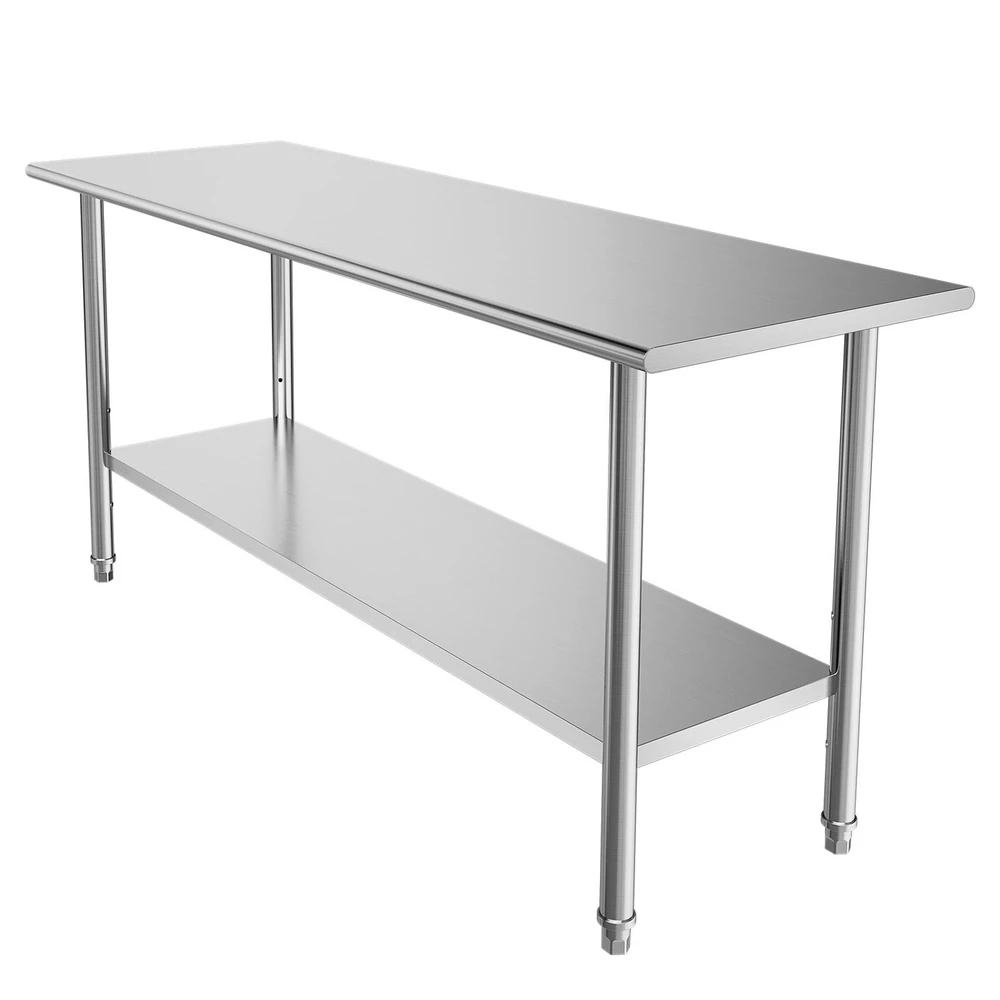 VEVOR Nerūdijančio plieno darbo stalas 61x183 cm