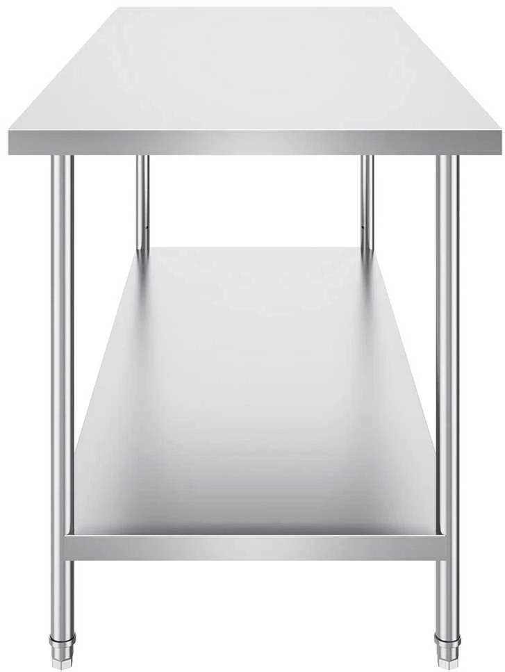 VEVOR Nerūdijančio plieno paruošiamasis stalas 76x183x86 cm