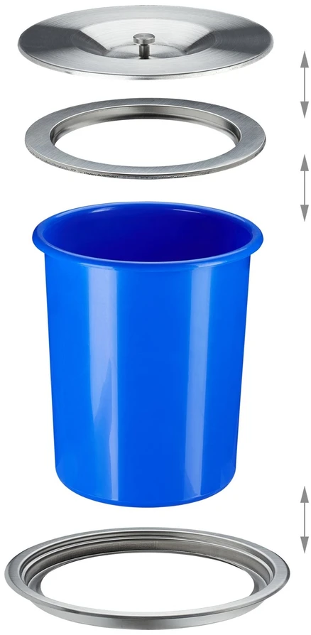 Relaxdays Nerūdijančio plieno šiukšliadėžė 5 l