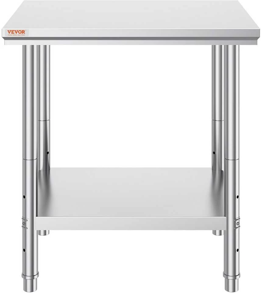 VEVOR Nerūdijančio plieno virtuvės darbo stalas 60x76x80 cm