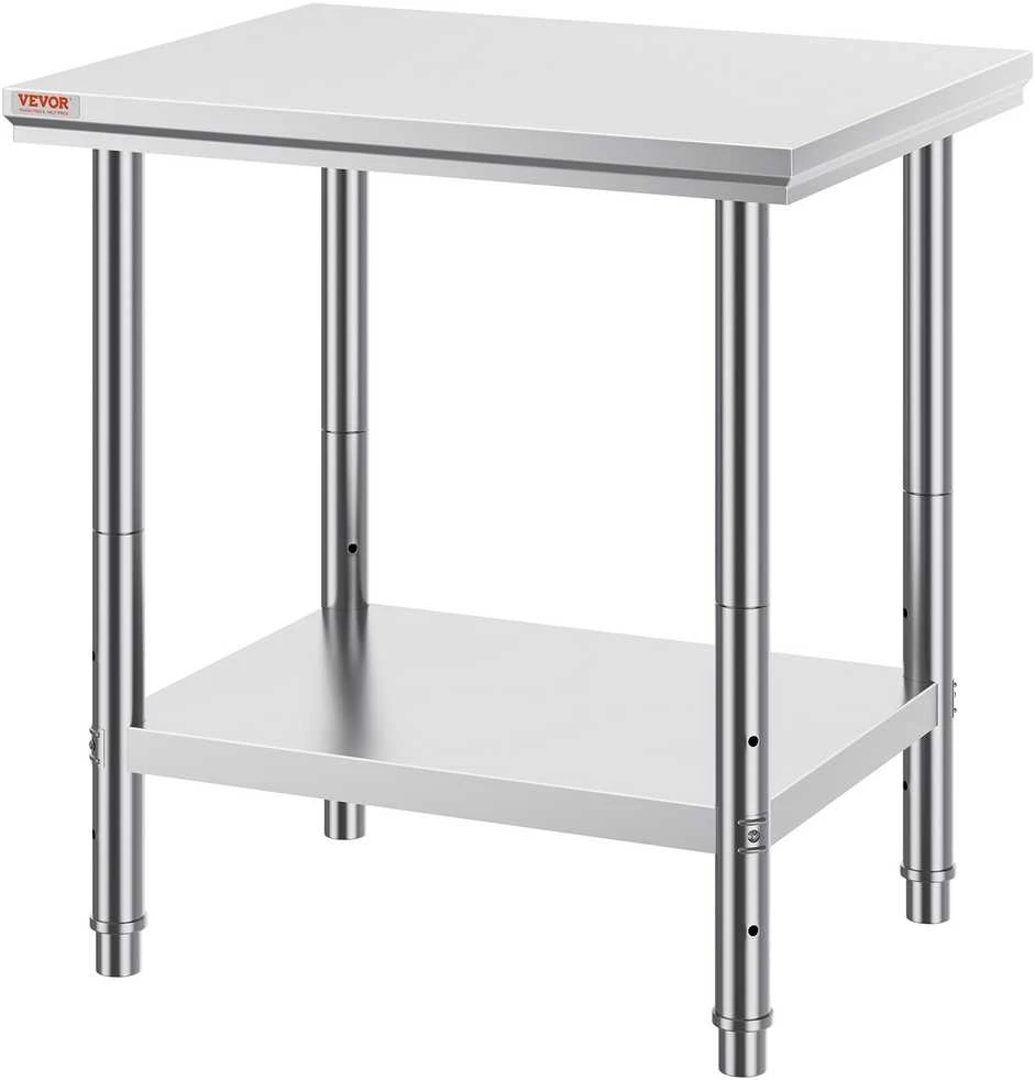 VEVOR Nerūdijančio plieno virtuvės darbo stalas 60x76x80 cm