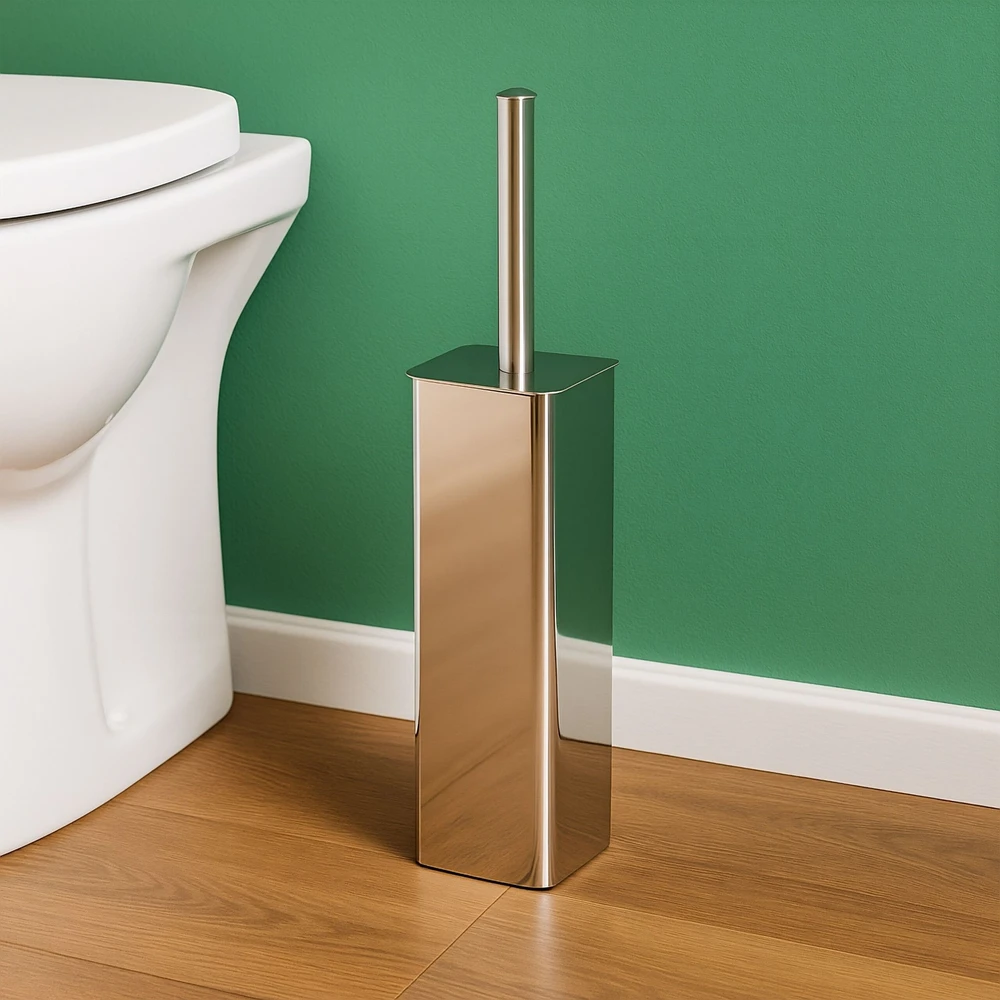 Relaxdays Nerūdijančio plieno WC šepečio laikiklis
