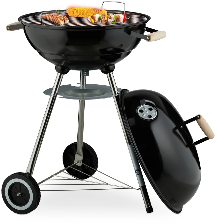 Relaxdays Nešiojama kepsninė „Virdulys“ tipo BBQ grilis