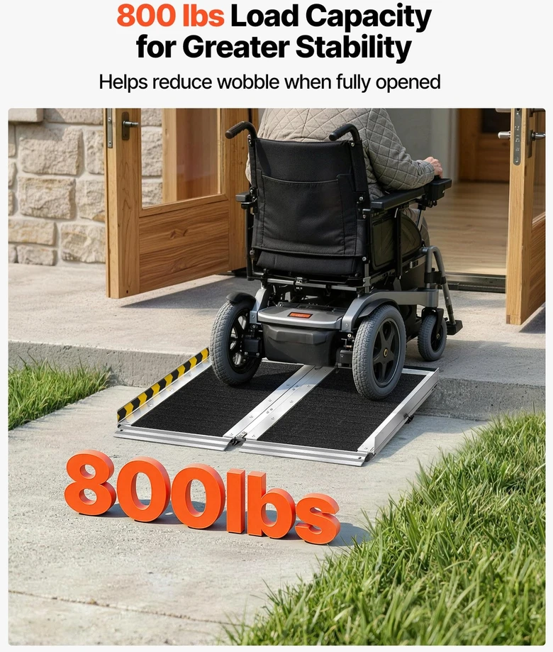 VEVOR Nešiojama neįgaliojo vežimėlio rampa 610 mm