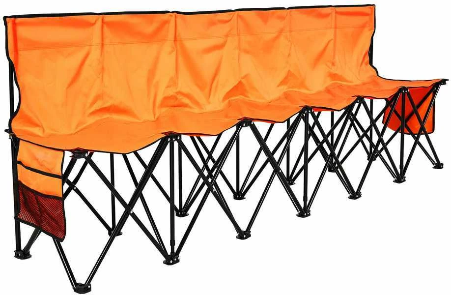 VEVOR Nešiojama sulankstoma suolo kėdutė, oranžinė