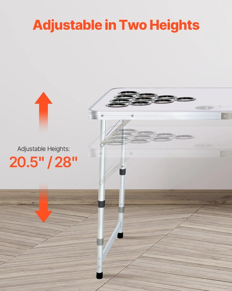 VEVOR Nešiojamas beer pong stalas 2,4 m