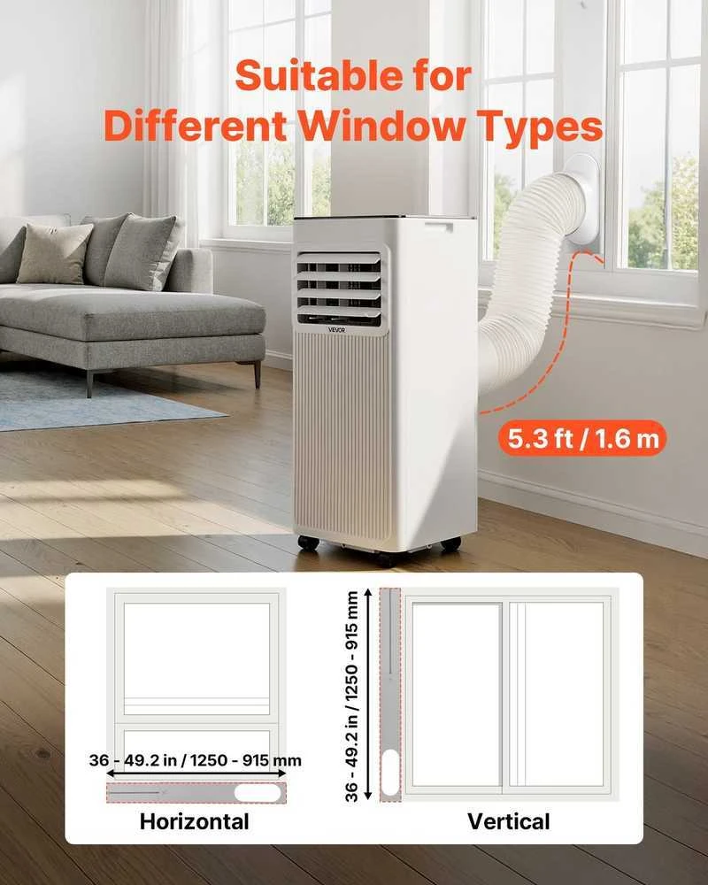 VEVOR Nešiojamas oro kondicionierius 2kW, 3-in-1