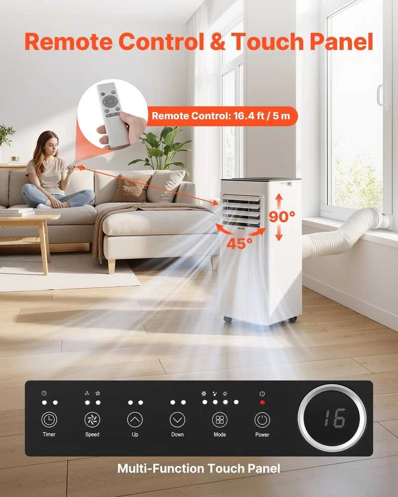 VEVOR Nešiojamas oro kondicionierius 2kW, 3-in-1