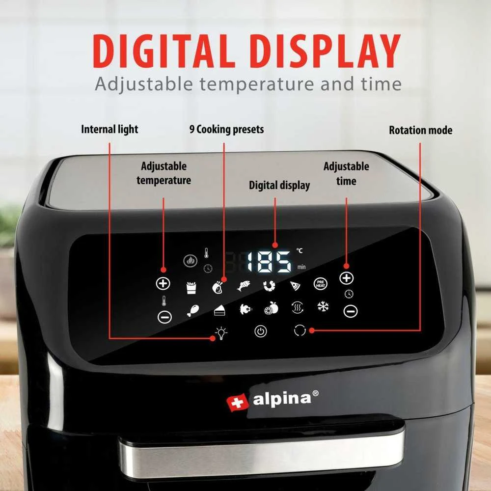 Karšto oro gruzdintuvė Alpina Oven, 12L