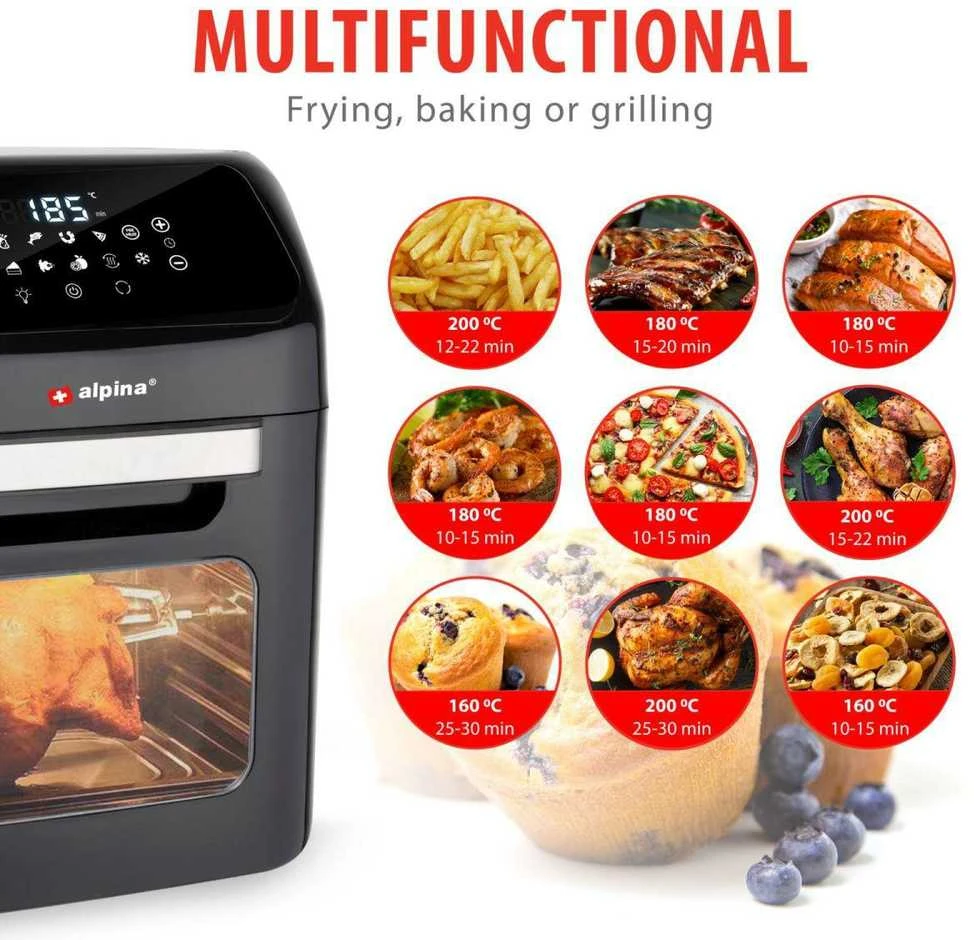 Karšto oro gruzdintuvė Alpina Oven, 12L