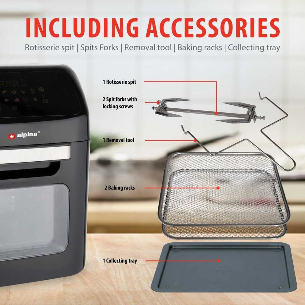 Karšto oro gruzdintuvė Alpina Oven, 12L