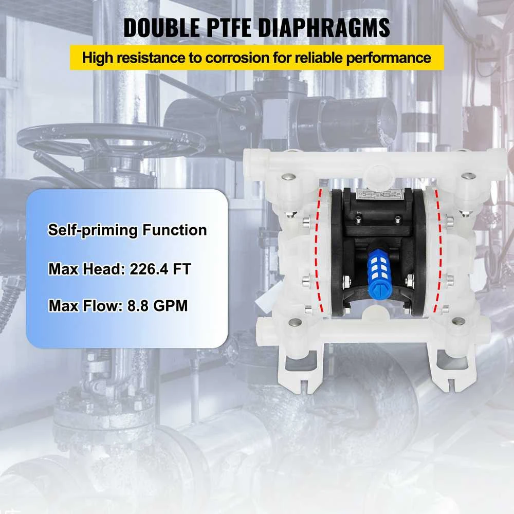 VEVOR Oro diafragminis siurblys, 7 GPM, 100 PSI, polipropilenas