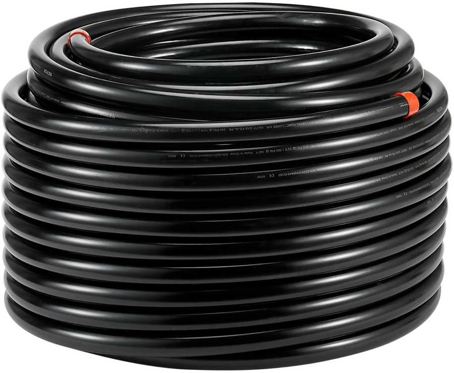 Vevor Oro kompresoriaus linijos komplektas 3/4'' x 60,96 m, juodas