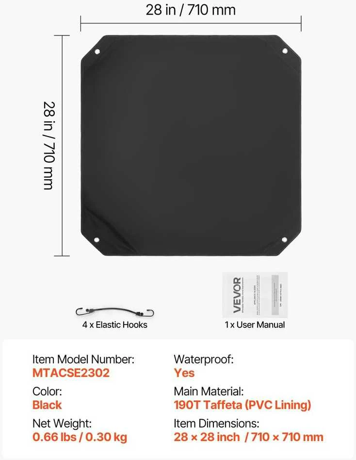 VEVOR oro kondicionieriaus dangtis 710 x 710 mm
