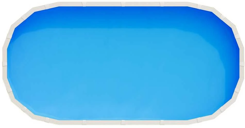 VEVOR Ovalus baseino įdėklas, 375 x 610 cm, mėlynas
