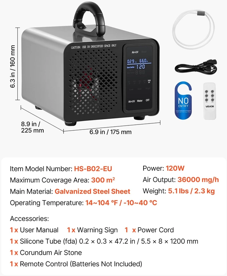 VEVOR Ozono generatorius 36000 mg/h