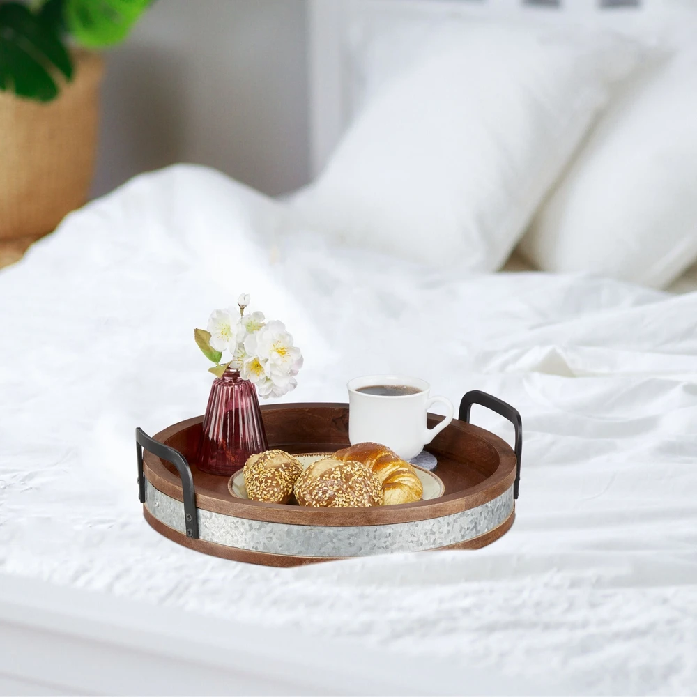 Relaxdays Padėklas serviravimui iš mango medienos