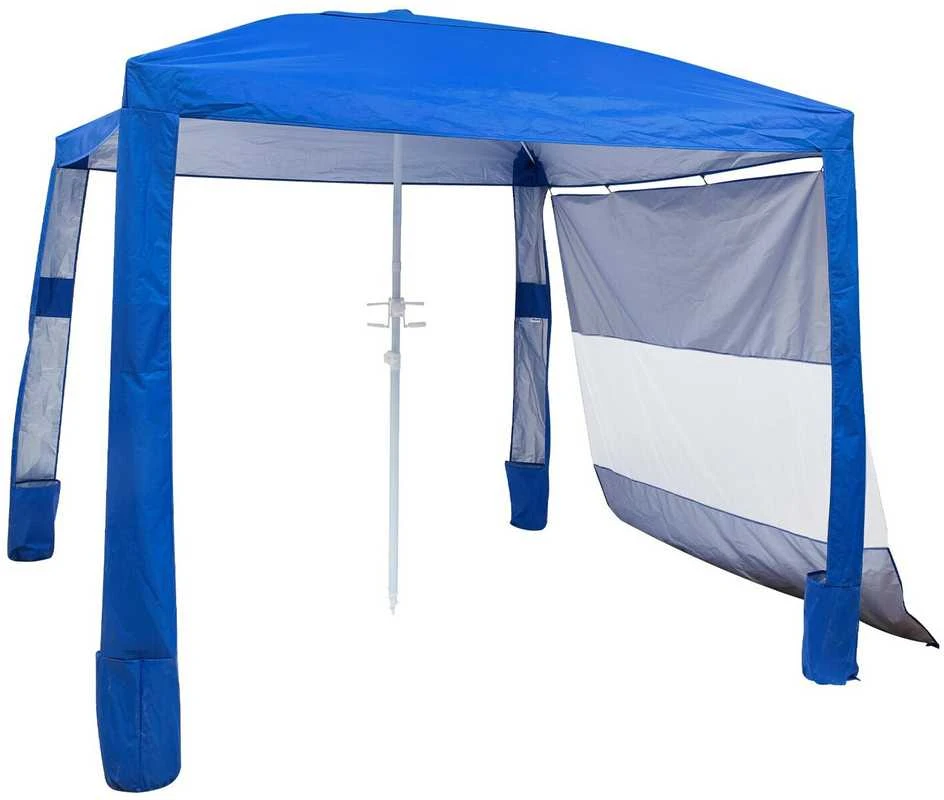 VEVOR Paplūdimio pavėsinė su šonine siena, 2.4 x 2.4 m