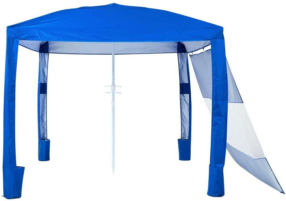 VEVOR Paplūdimio pavėsinė su šonine siena, 2.4 x 2.4 m