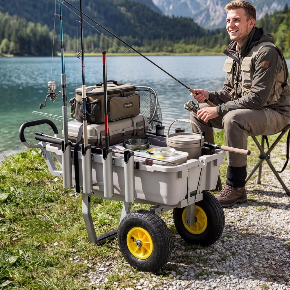 Paplūdimio žvejybos vežimėlis 90,7kg