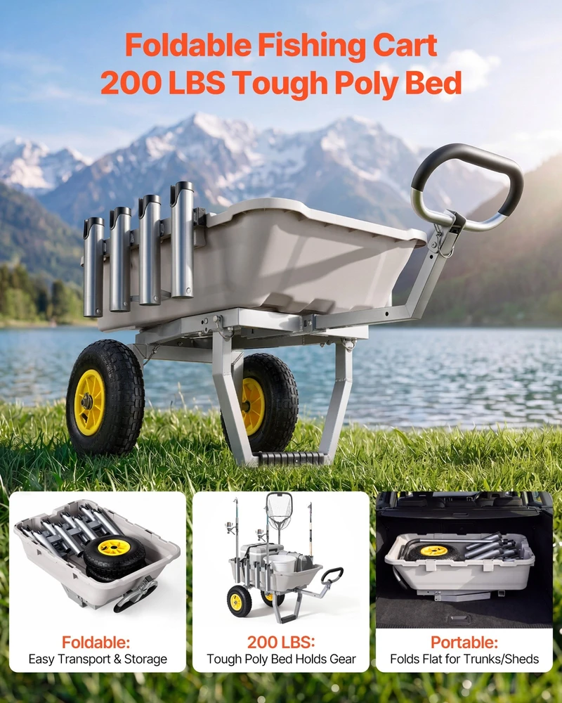 Paplūdimio žvejybos vežimėlis 90,7kg