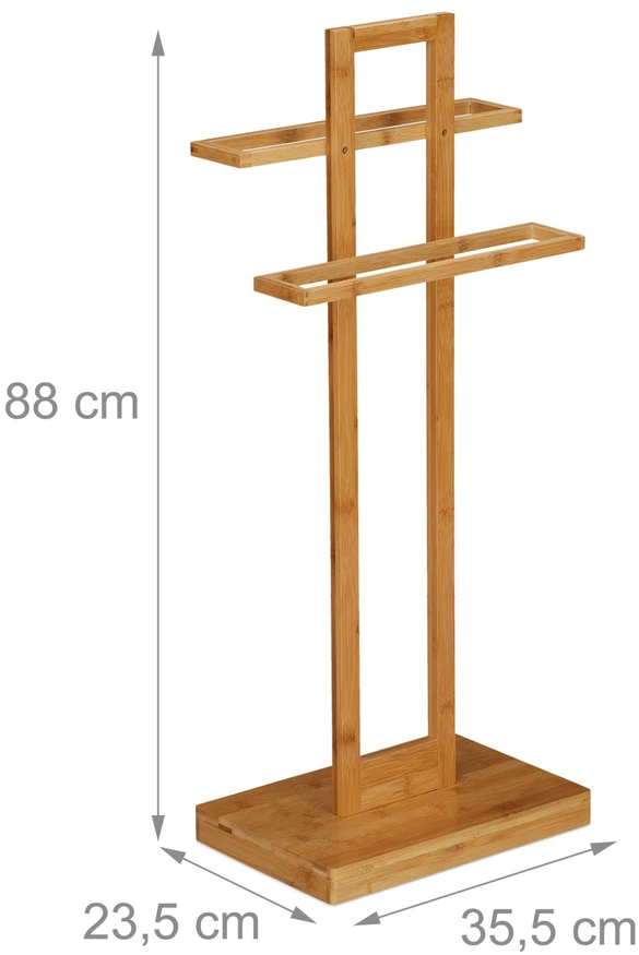 Relaxdays Pastatomas bambukinis rankšluosčių stovas